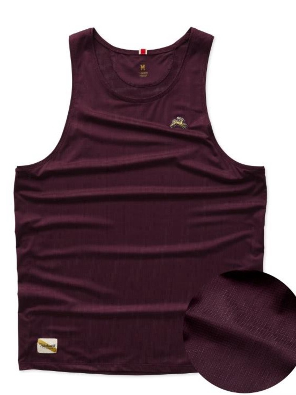 Tracksmith Twilight Tank Burgundy Performance Tank Top Running Singlet Track